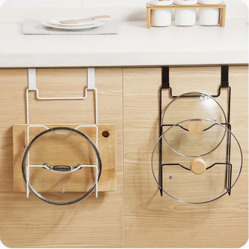 Kitchen Baking Pan Organizer - Pendurado pote tampa rack para porta