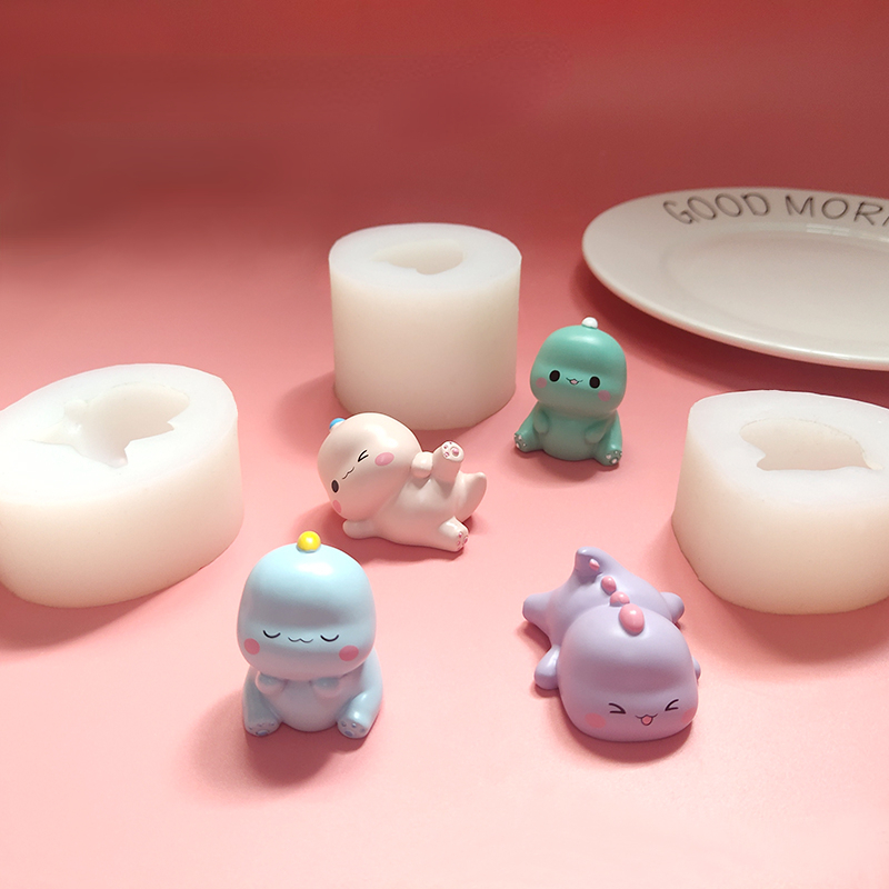 Baking Kitchen Kids - Dinossauros moldes de sabão de silicone