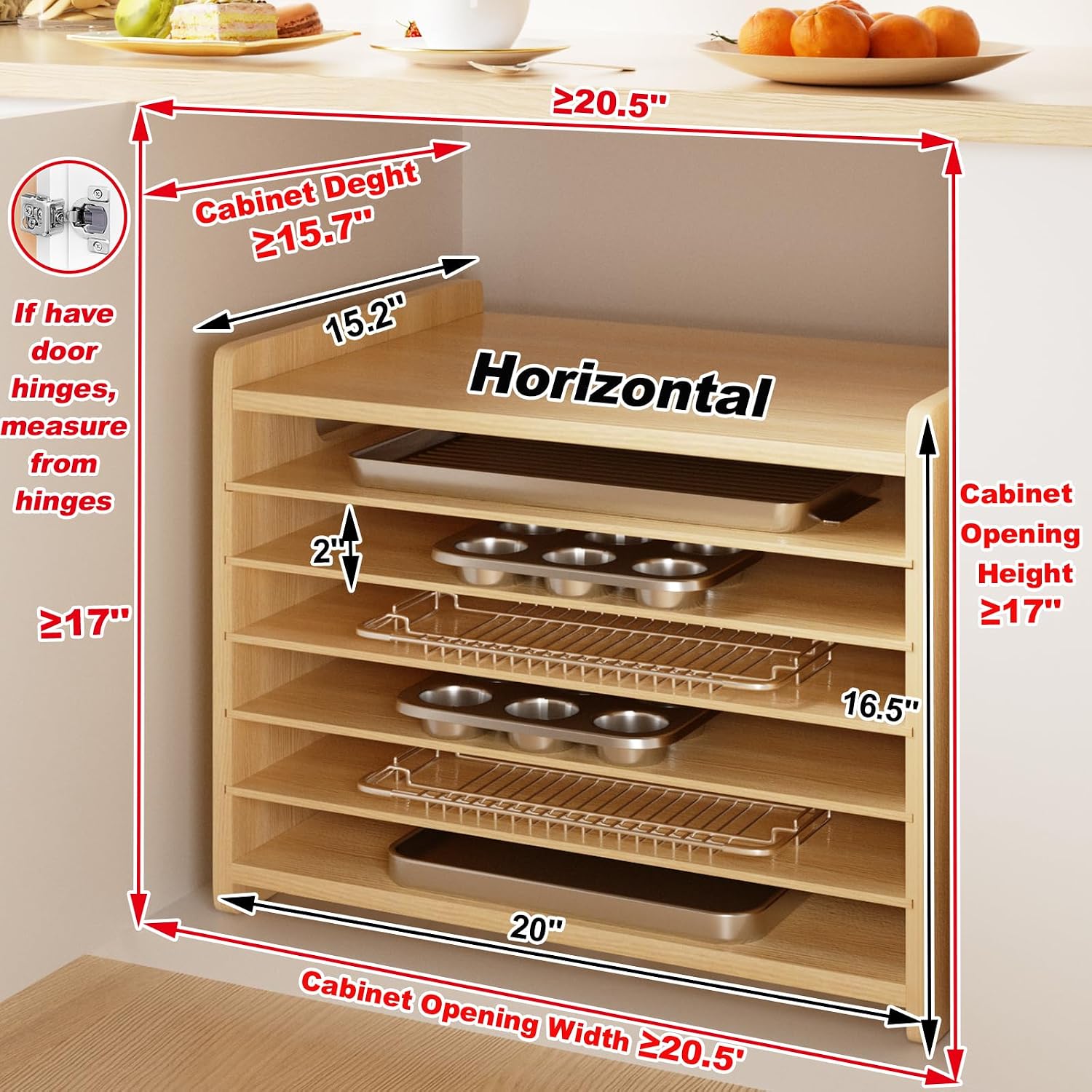 Organizador de Bandejas de Mad - Kitchen Cabinet Baking Sheet Organizer avaliação e preço