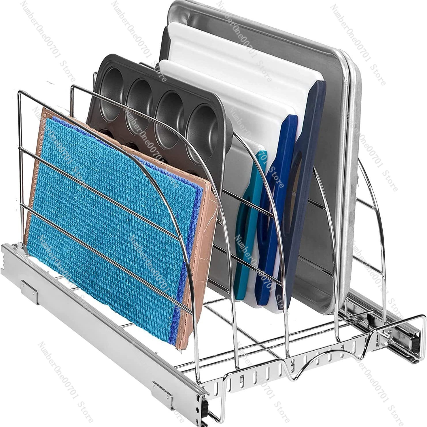 Organizador de Armário de Cozi - Kitchen Cabinet Baking Sheet Organizer avaliação e preço
