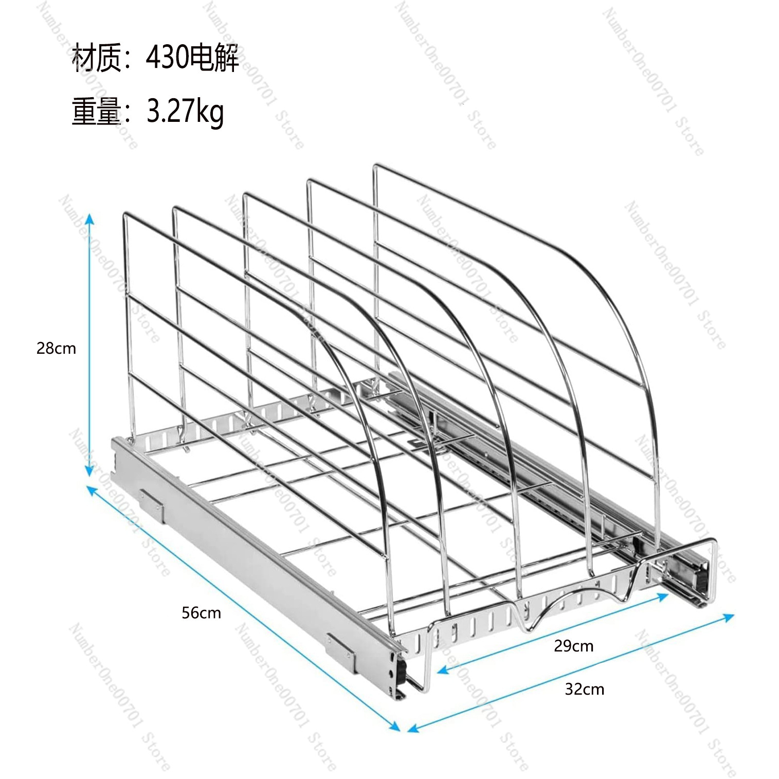 Organizador de Armário de Cozi - Kitchen Cabinet Baking Sheet Organizer avaliação e preço