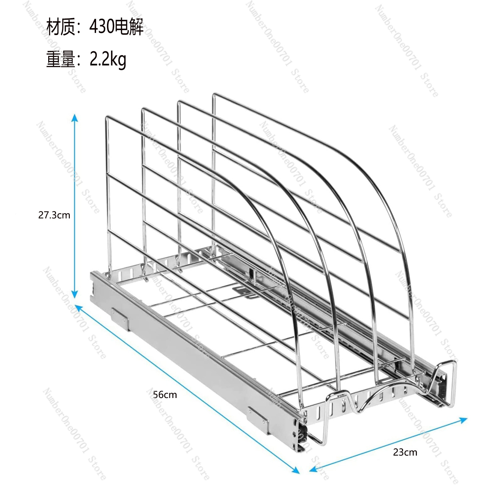 Organizador de Armário de Cozi - Kitchen Cabinet Baking Sheet Organizer avaliação e preço