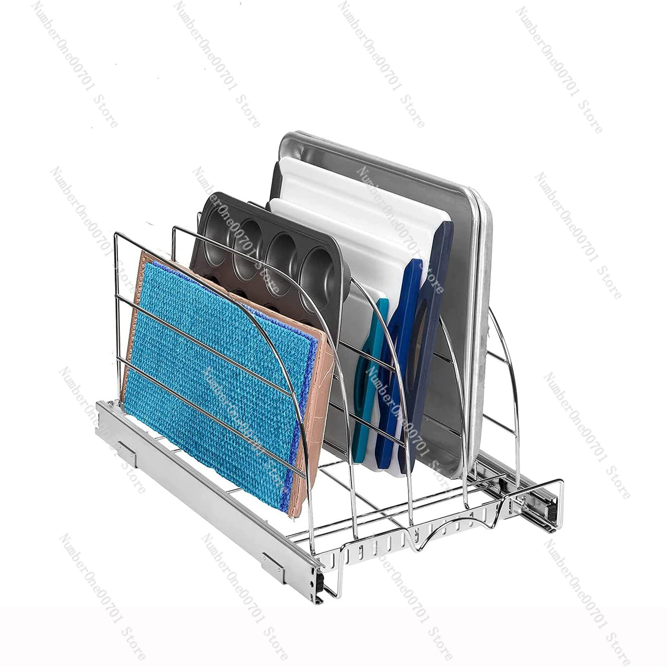 Organizador de Armário de Cozi - Kitchen Cabinet Baking Sheet Organizer avaliação e preço