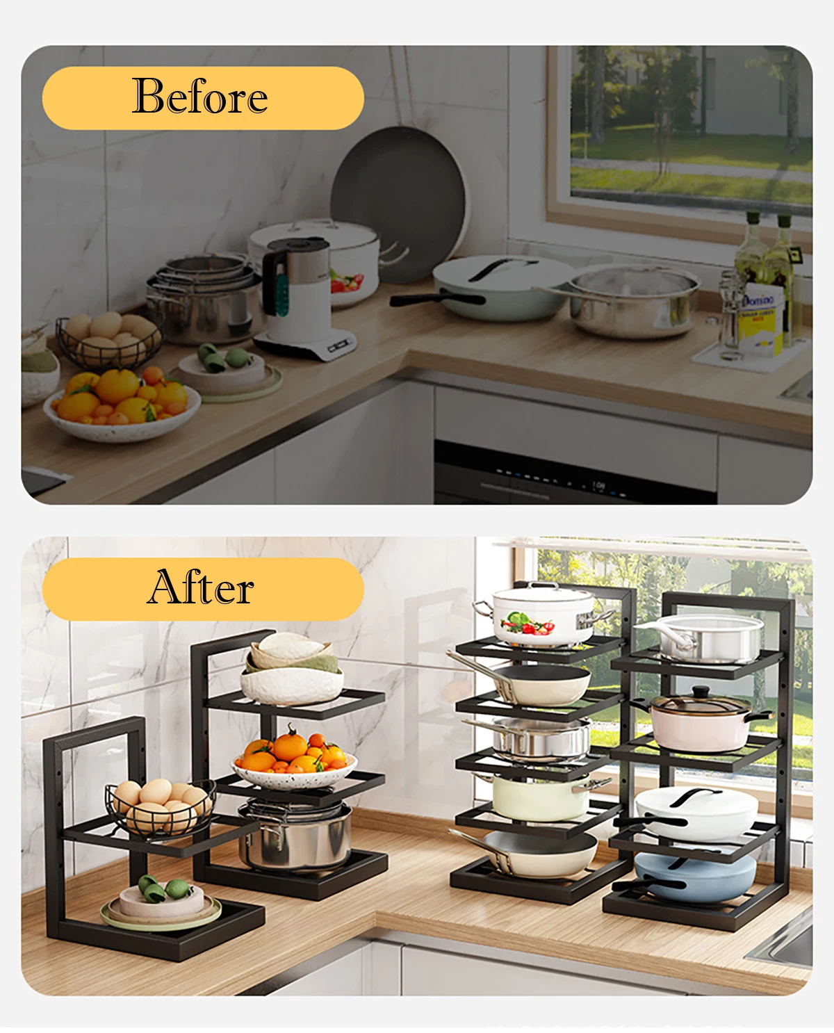 Organizador de Panelas Ajustáv - Kitchen Baking Pan Organizer avaliação e preço