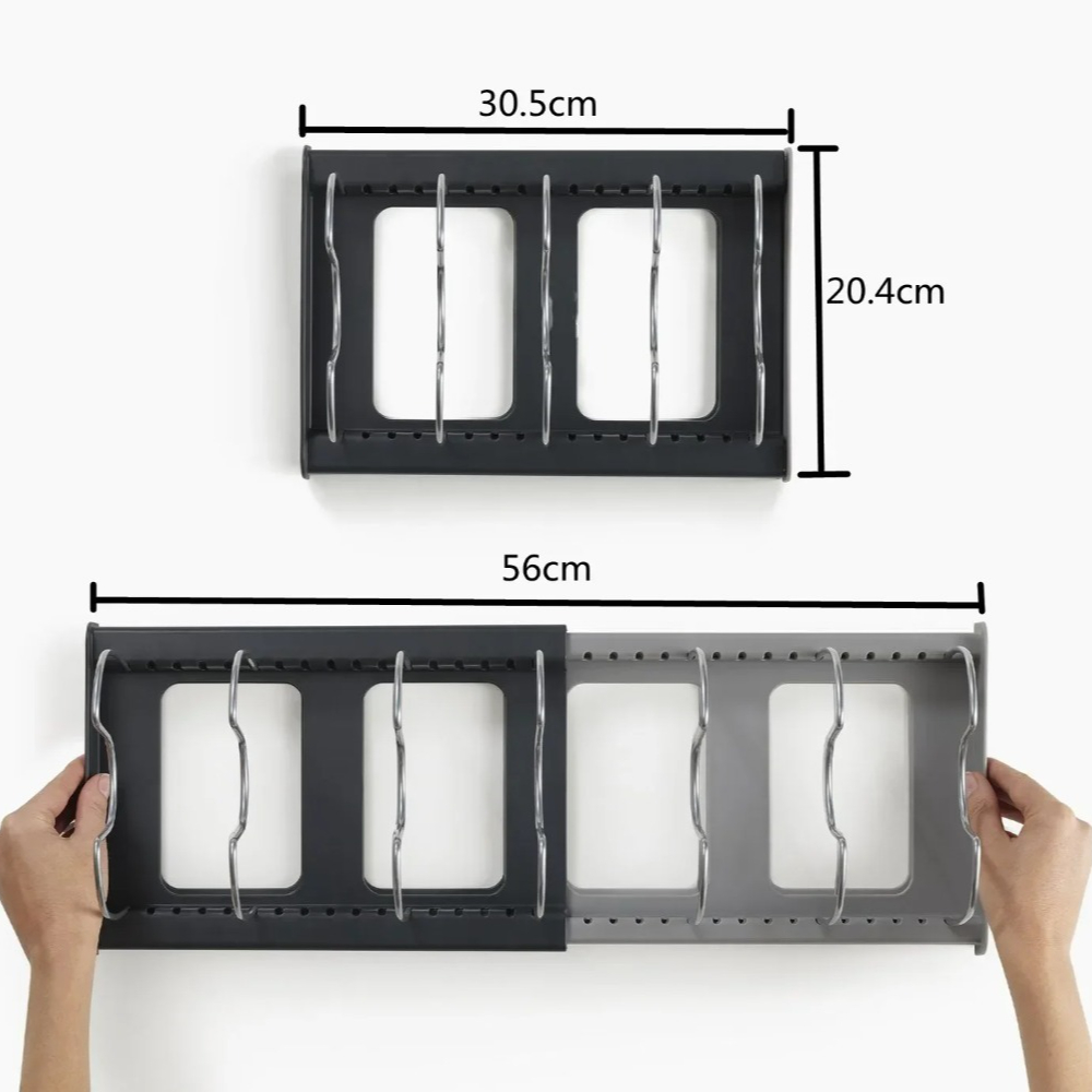 1pc rack de pote telescópico d - Kitchen Baking Pan Organizer avaliação e preço