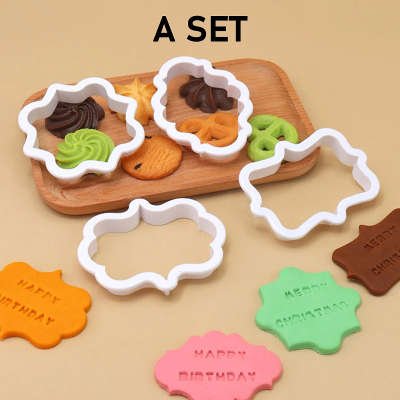 4 Peças Cortadores de Biscoito - Kitchen Baking Tools Names avaliação e preço