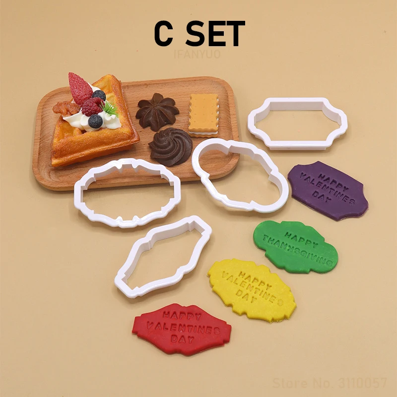 4 Peças Cortadores de Biscoito - Kitchen Baking Tools Names avaliação e preço